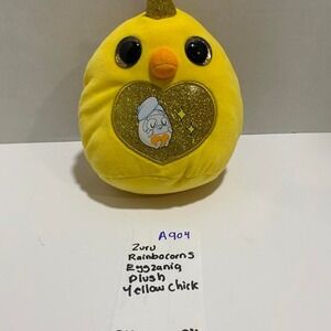 Rainbocorns Eggzania yellow chick plush 8"H. SKU-A904